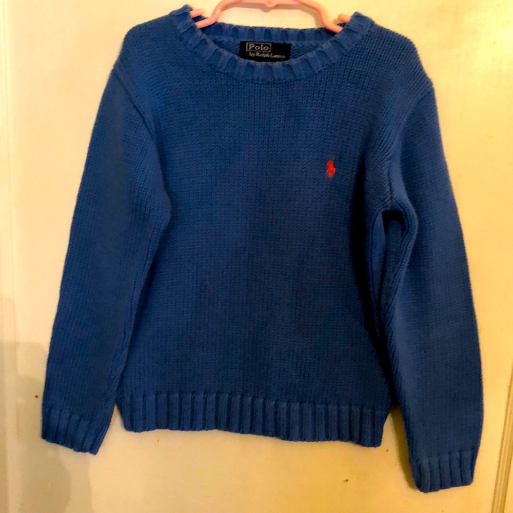 POLO by Ralph Lauren used blue girls sweater size 7 for sale.